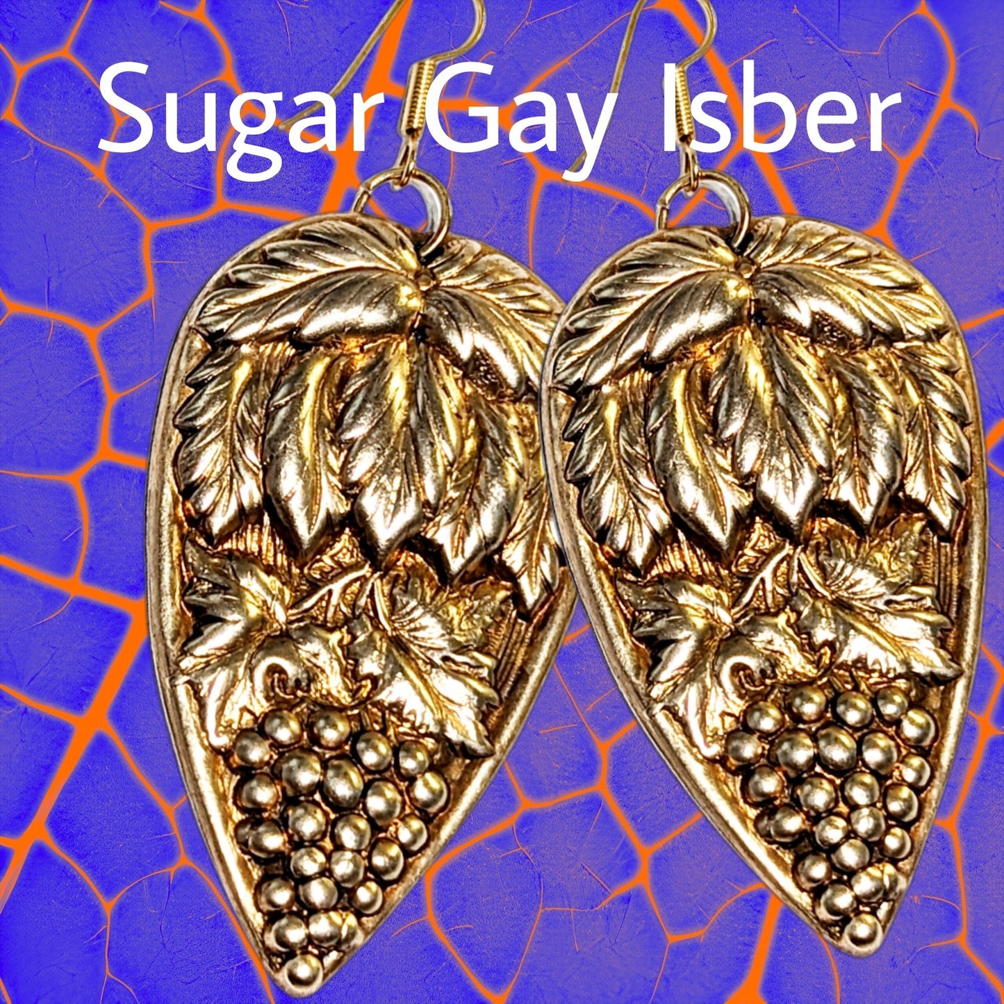 XL Brass Pressings Grapes USA made Gay Isber gift bag