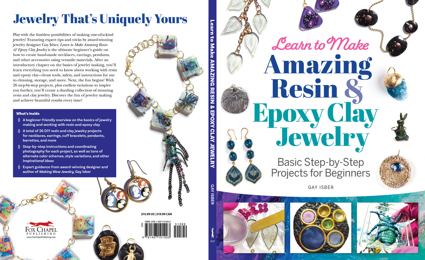 DIY Jewelry Book Autographed "Learn to Make Amazing Resin & Epoxy Clay Jewelry" by Sugar Gay Isber Fashion Jewelry Handmade Jewelry Interesting DIY Beginners Jewelry Making-Gay Isber Designs