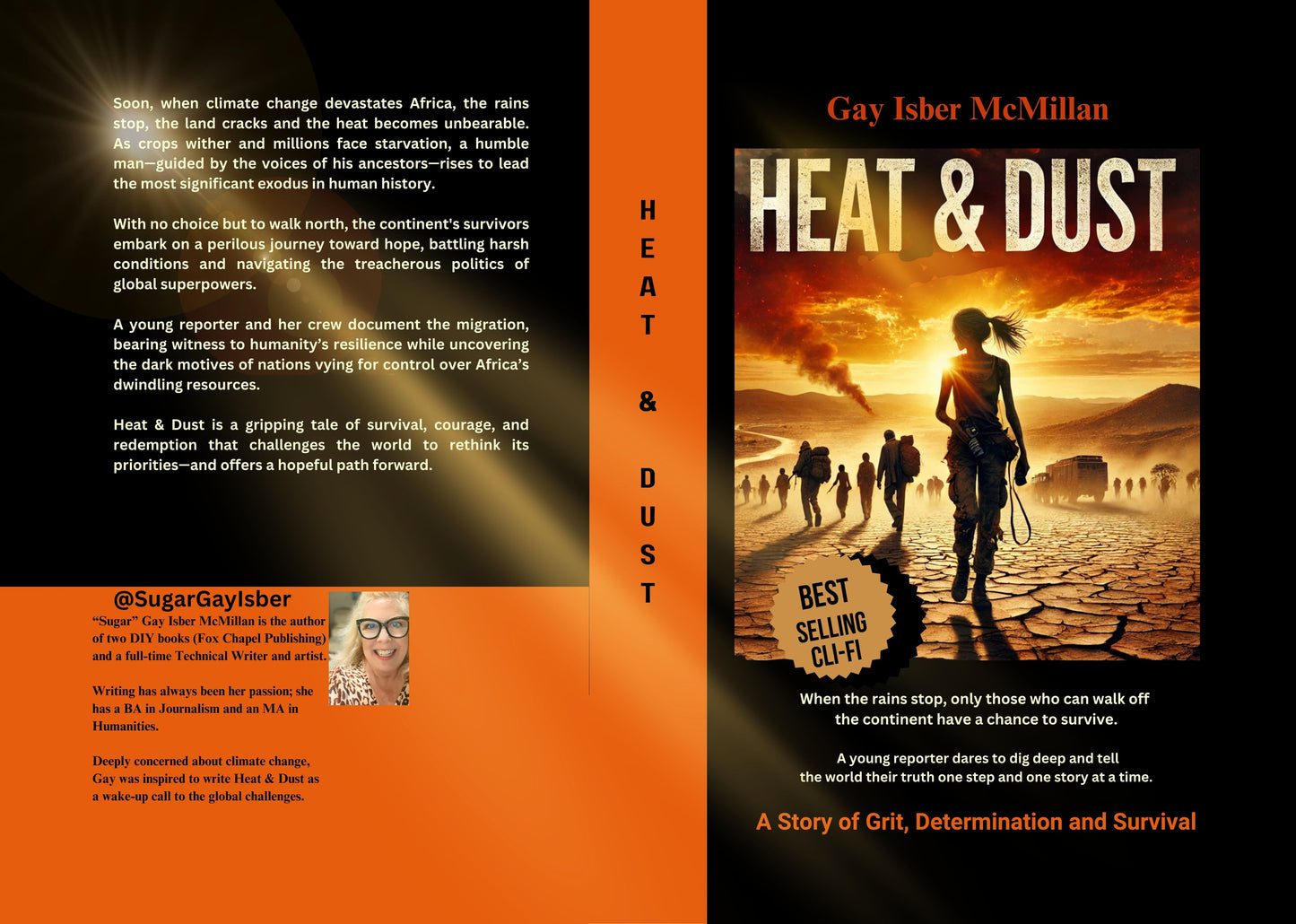 Heat & Dust Gift Set Earring + Book Signed + Stunning Sun Earrings by Sugar Gay Isber autographed by the author gift bagged