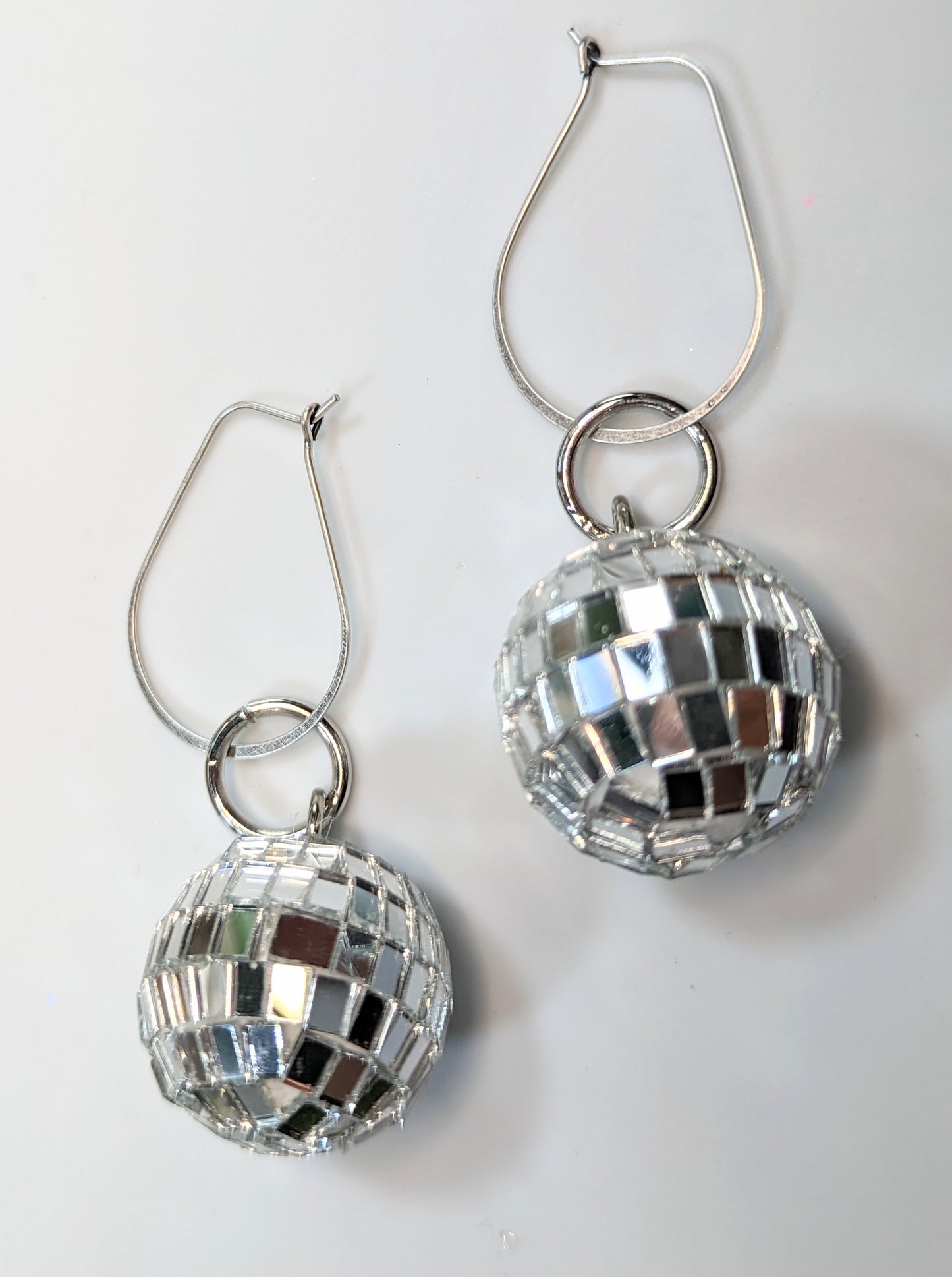 Mirror Ball Silver Earrings Renaissance World Tour Gift Bag Sugar Gay Isber Hand Made USA