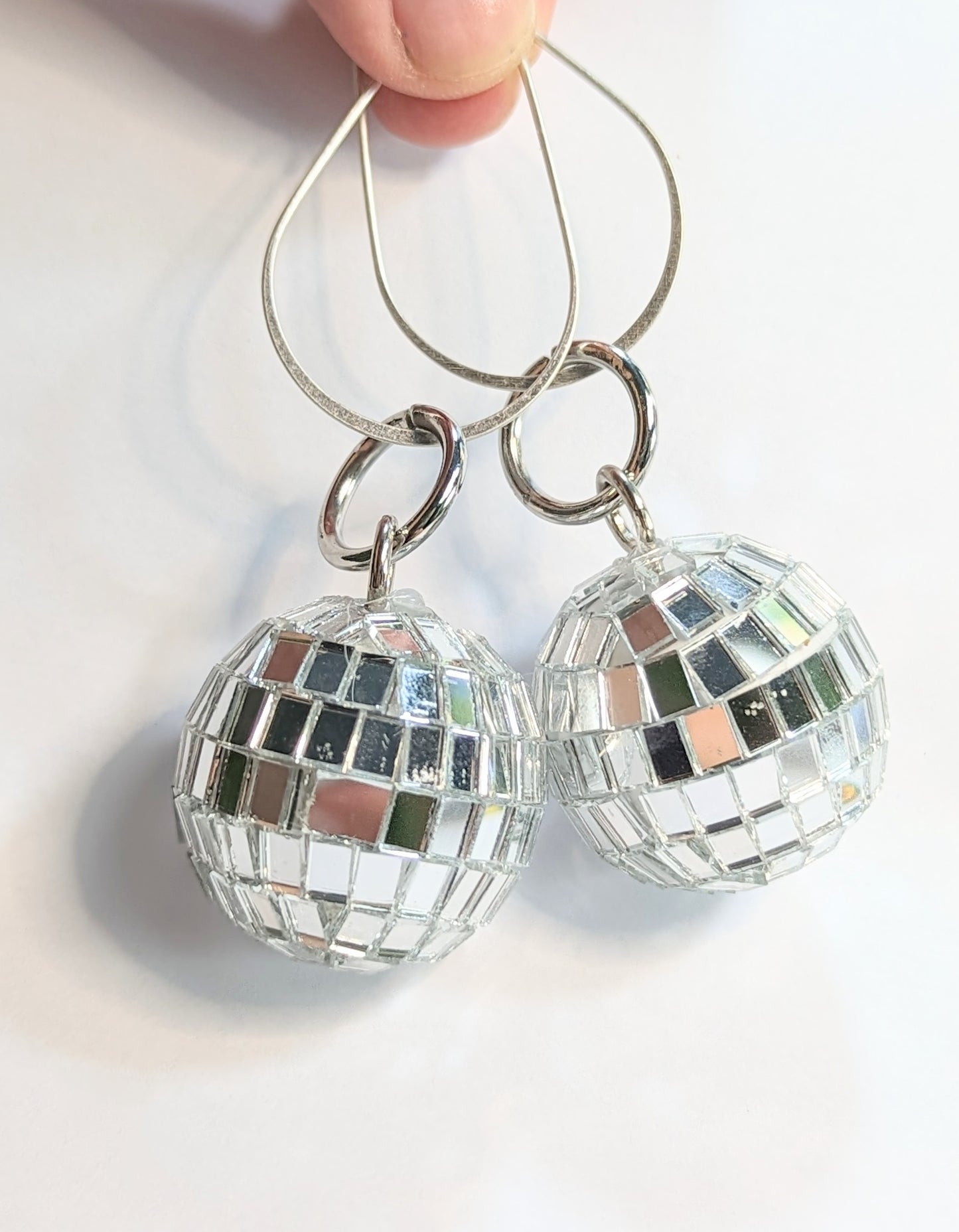 Mirror Ball Silver Earrings Renaissance World Tour Gift Bag Sugar Gay Isber Hand Made USA