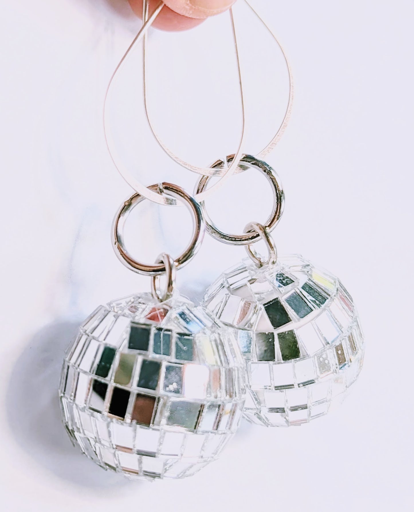 Mirror Ball Silver Earrings Renaissance World Tour Gift Bag Sugar Gay Isber Hand Made USA