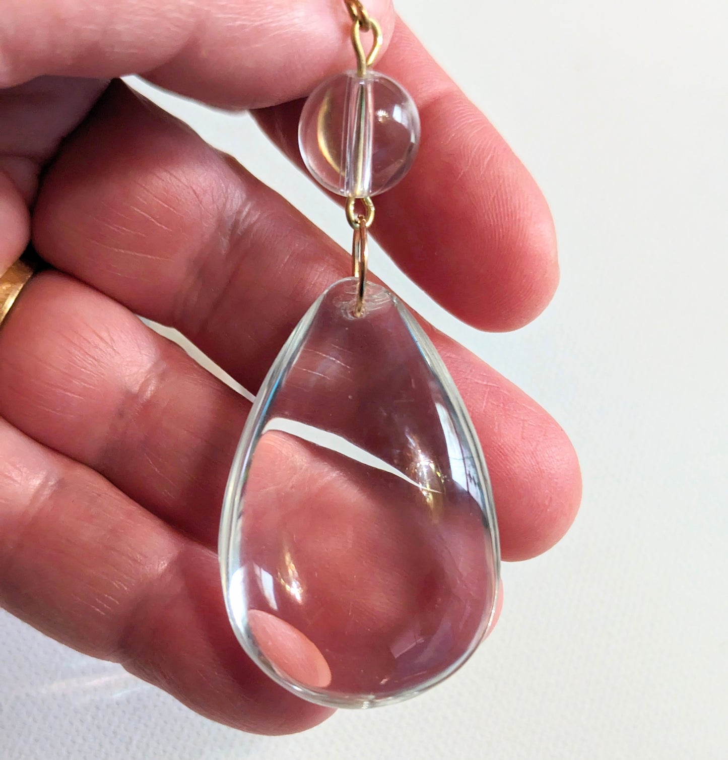 Clear Vintage Quartz Drop Earring Adult Unisex Earrings USA-made Sugar Gay Isber gift bag