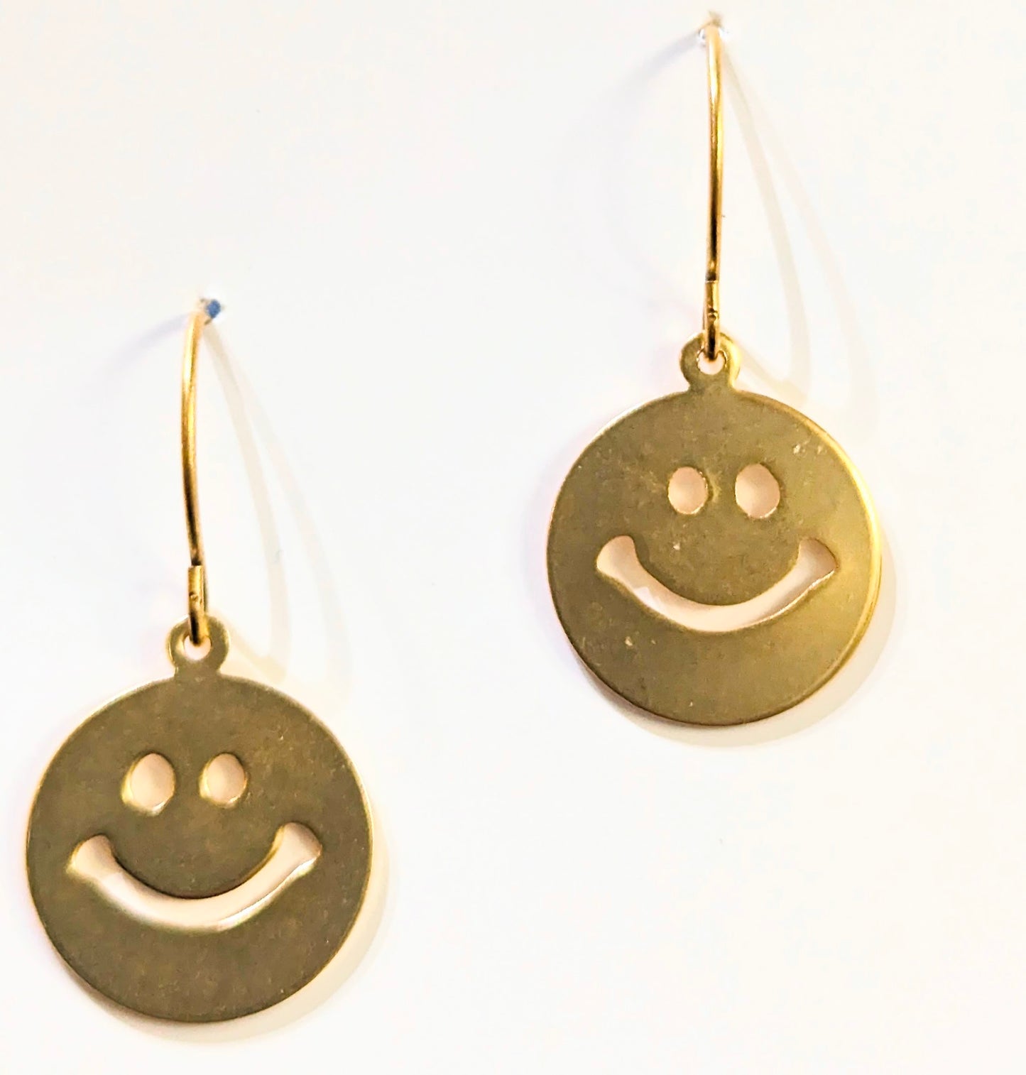 24k Gold Smile Earrings Plated 1.5 inch Long USA Made by Sugar Gay Isber unisex-adult Be Happy