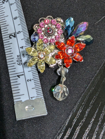 Unique Handmade Floral Brooch - Perfect for Men Embracing the New Brooch Trend - Designed by Award-Winning Artist Sugar Gay Isber