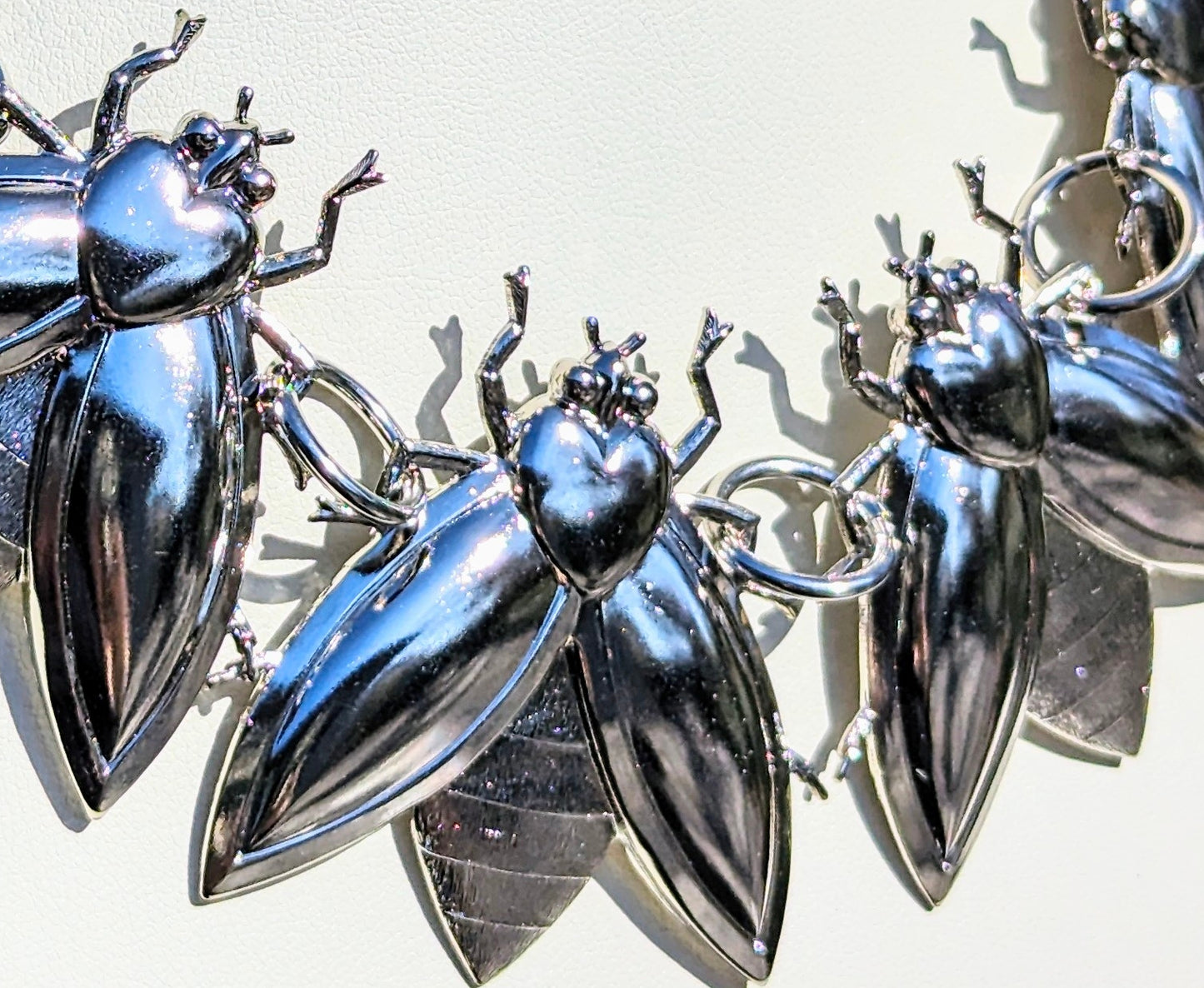 Stunning Bee Necklace - Imitation Rhodium Plated Brass - Adult Unisex - Designed by Award-Winning Artist Sugar Gay Isber