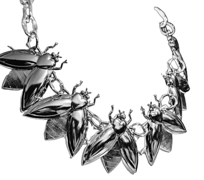 Stunning Bee Necklace - Imitation Rhodium Plated Brass - Adult Unisex - Designed by Award-Winning Artist Sugar Gay Isber