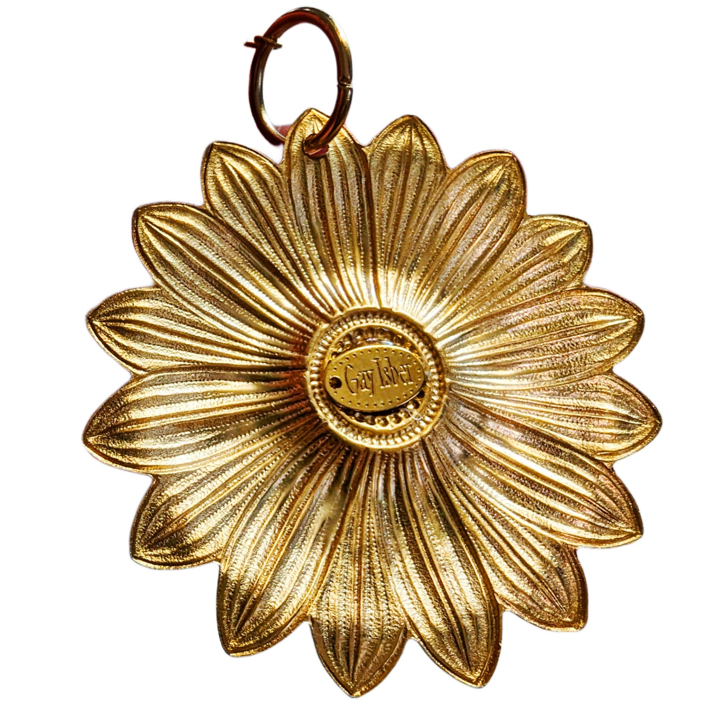 24K Gold-Plated Jumbo Flower Earrings 3 inches USA Made by Sugar Gay Isber unisex-adult