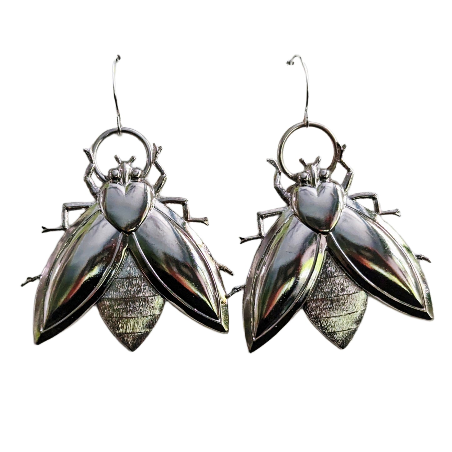 Big Bee Earrings USA 100% Gay Isber gift bag 24k Gold plate or Silver - Imitation Rhodium Unisex