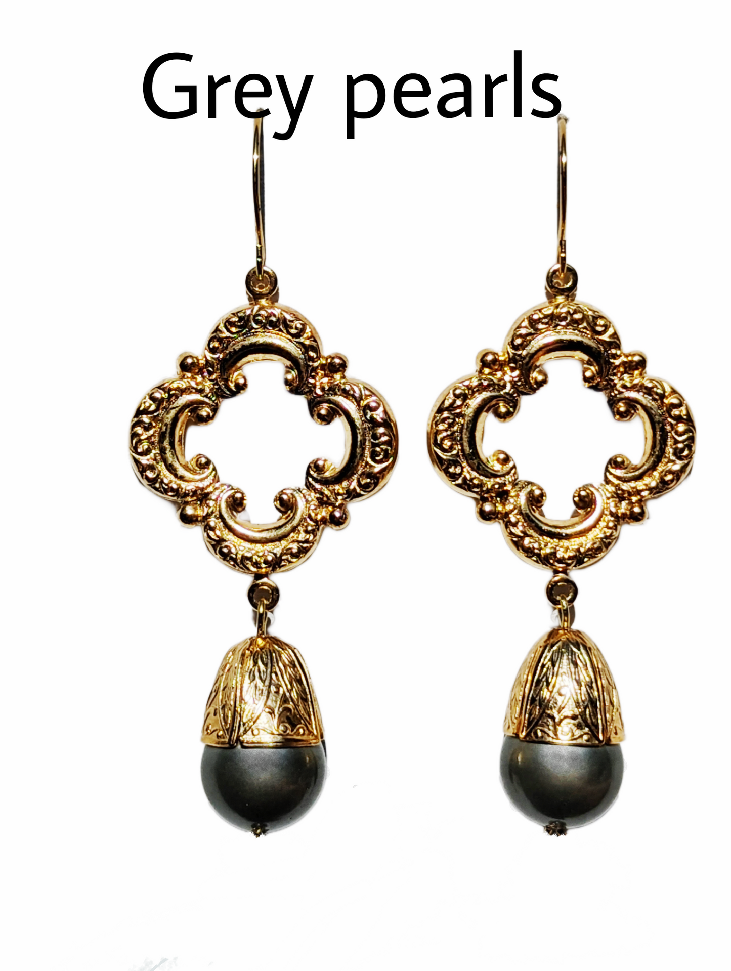 Gold Plated Elegant Vintage Cream Pearl Drop Earrings 3 inch Long USA Made by Sugar Gay Isber unisex-adult Bridal Other colors available