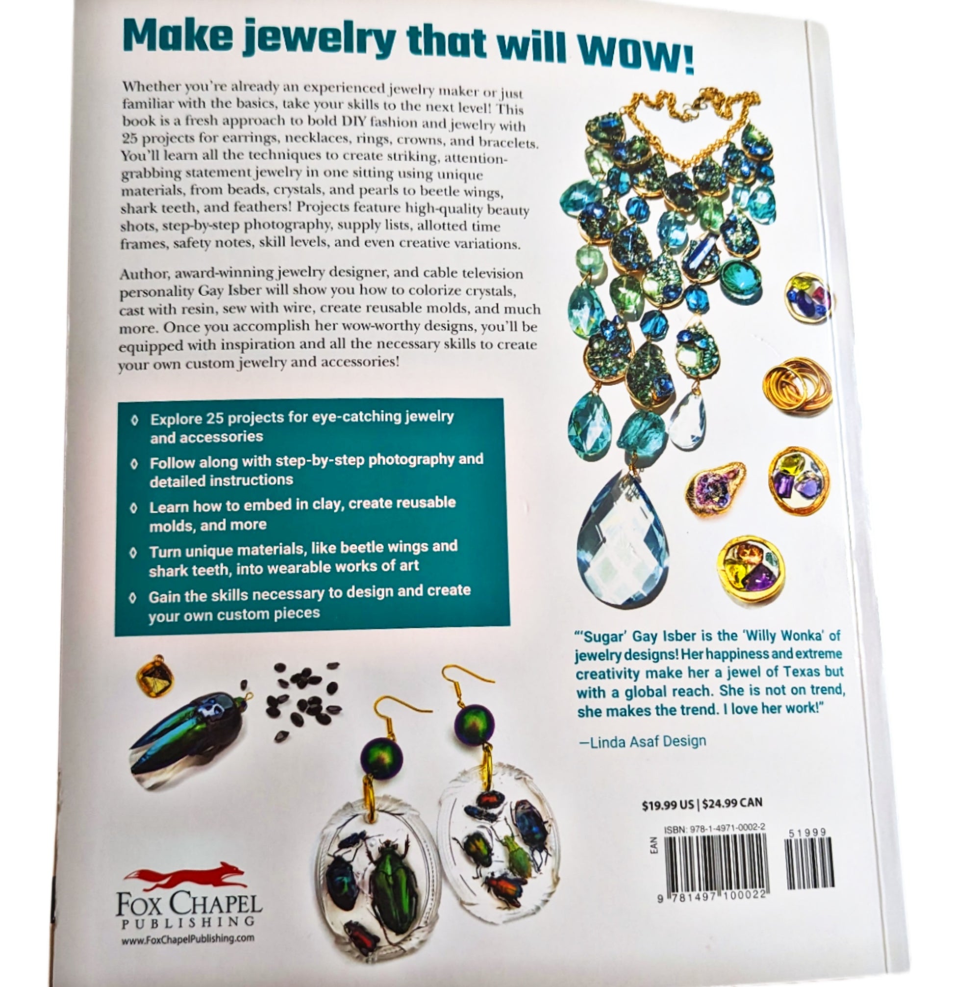 Autographed by Gay Isber Making WOW Jewelry book published by Fox Chapel Publishing-Gay Isber Designs