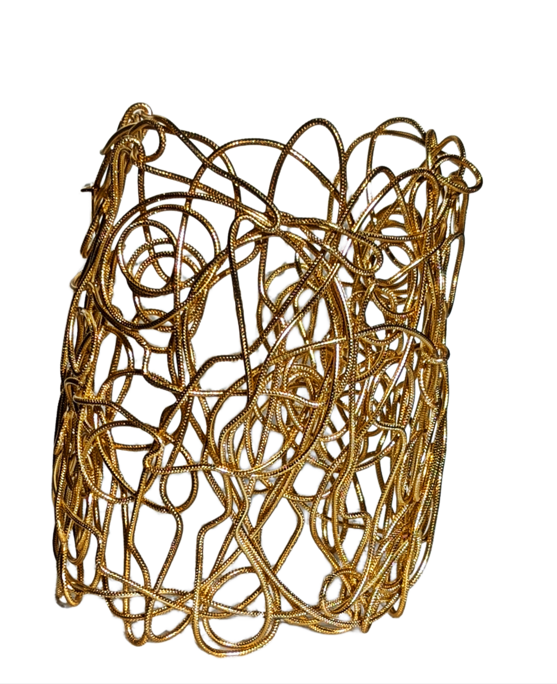 Jumbo Sugar Tangle Wire Cuff Armlet Bracelet Gold Gay Isber Unisex-Gay Isber Designs