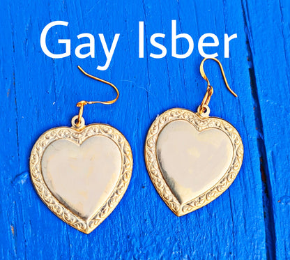 Extra Love Heart Drama Earrings Gay Isber USA Made with Free Gift Bag-Gay Isber Designs