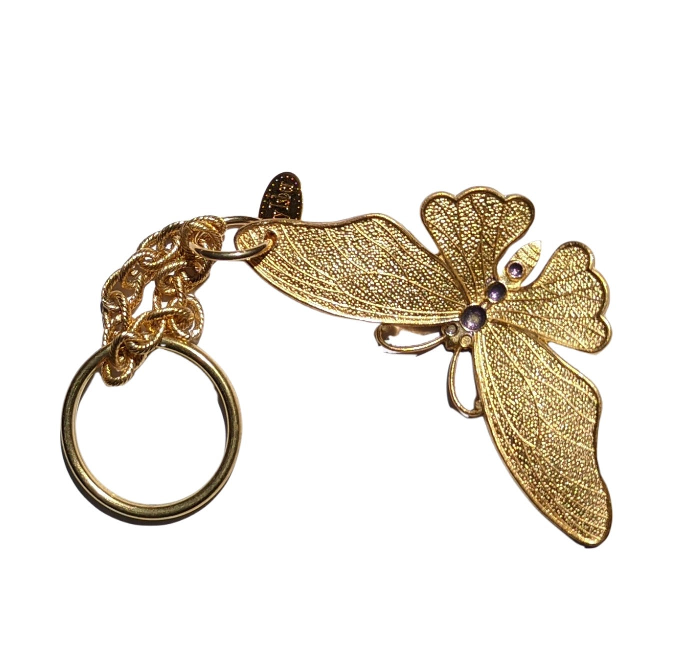 Butterfly Key Chain USA 100% Brass Gay Isber Gift Bag-Gay Isber Designs