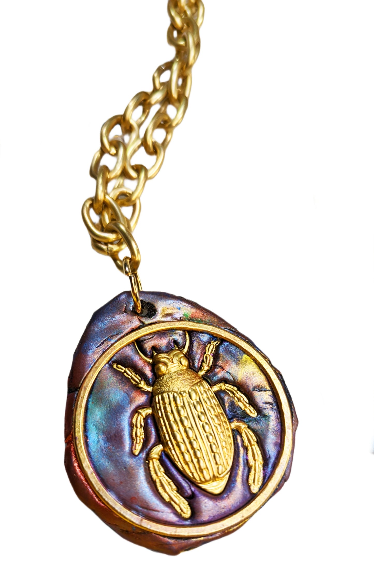 Beautiful Bug Pendant Necklace Gay Isber one of a kind USA Made-Gay Isber Designs