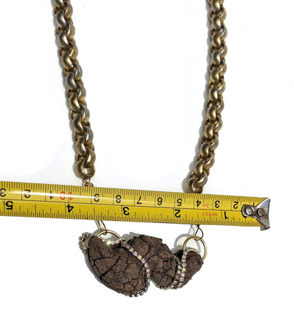 Fossilized Copralite Iced Ancient Poop Necklace Gay Isber Unisex Gift Box-Gay Isber Designs