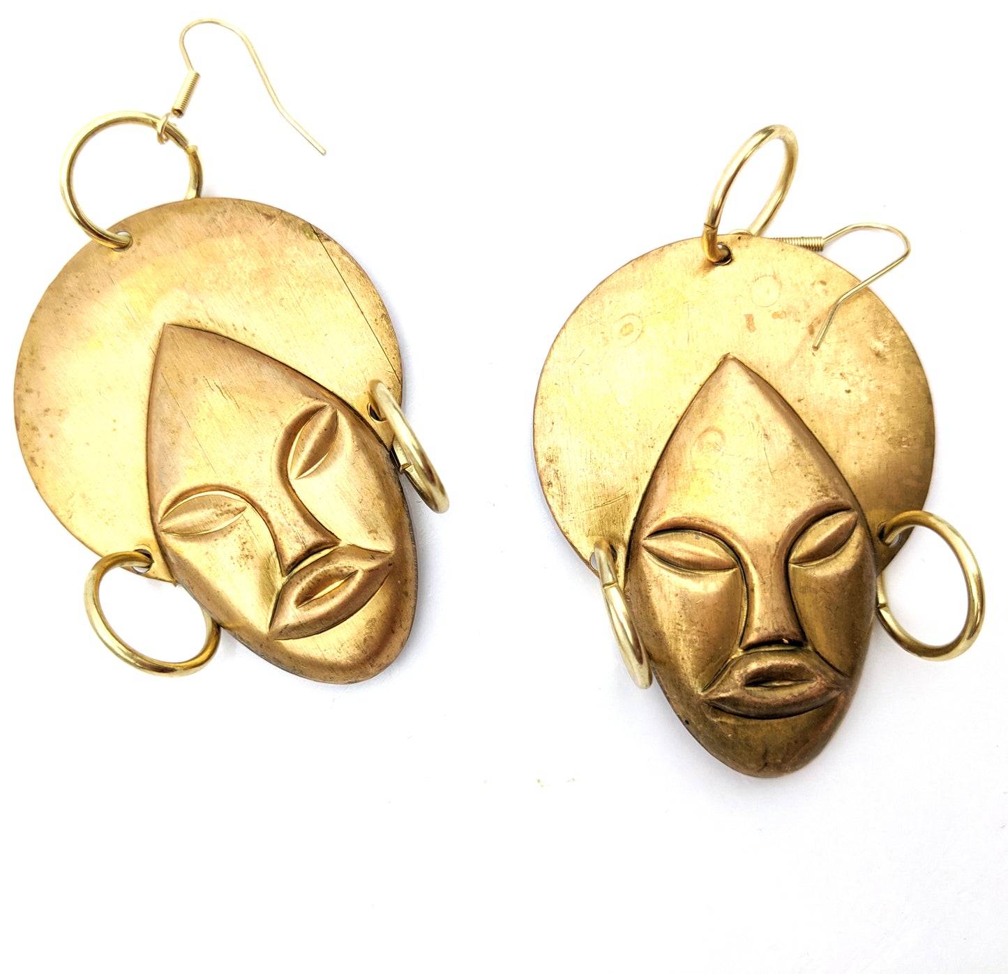 Brass Genie Earrings USA Gay Isber gift bag XL-Gay Isber Designs