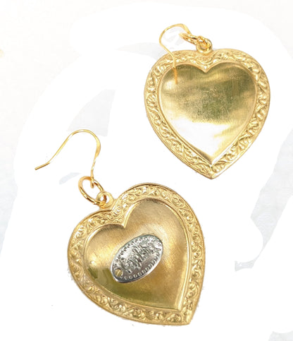 Extra Love Heart Drama Earrings Gay Isber USA Made with Free Gift Bag-Gay Isber Designs