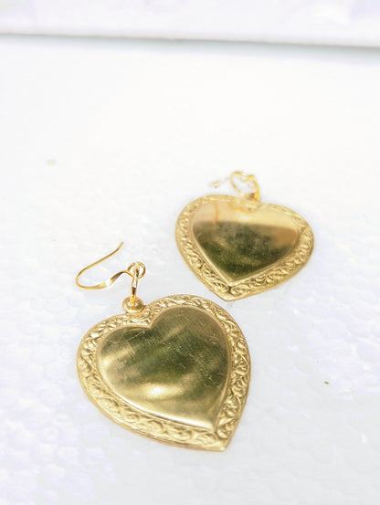 Extra Love Heart Drama Earrings Gay Isber USA Made with Free Gift Bag-Gay Isber Designs