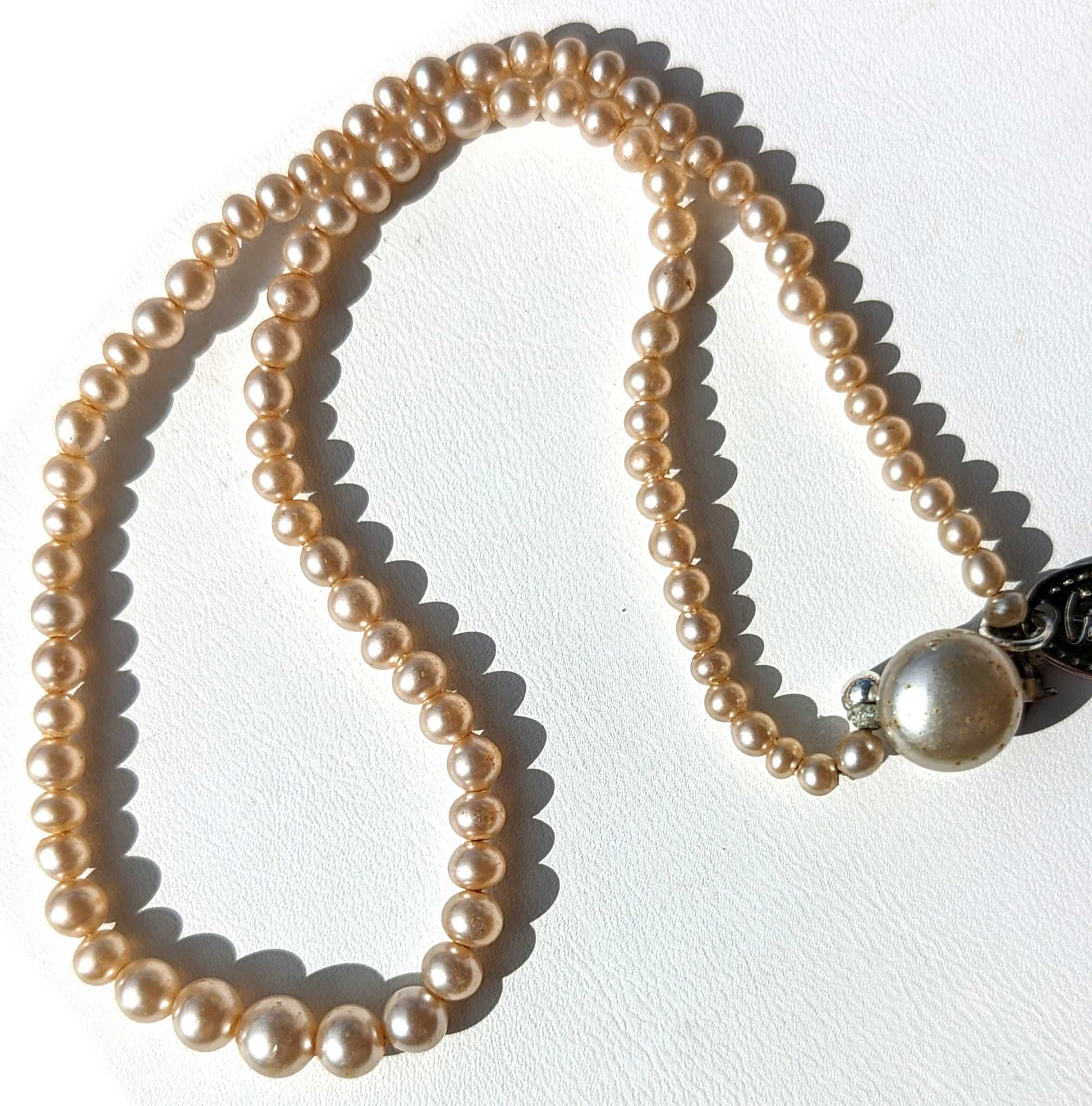 Sugar Baby Vintage Japan Tiny White Pearl 12 inch Necklace Gay Isber-Gay Isber Designs