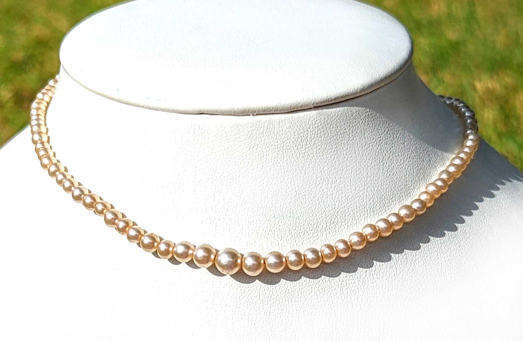 Sugar Baby Vintage Japan Tiny White Pearl 12 inch Necklace Gay Isber-Gay Isber Designs