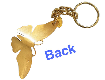 Butterfly Key Chain USA 100% Brass Gay Isber Gift Bag-Gay Isber Designs