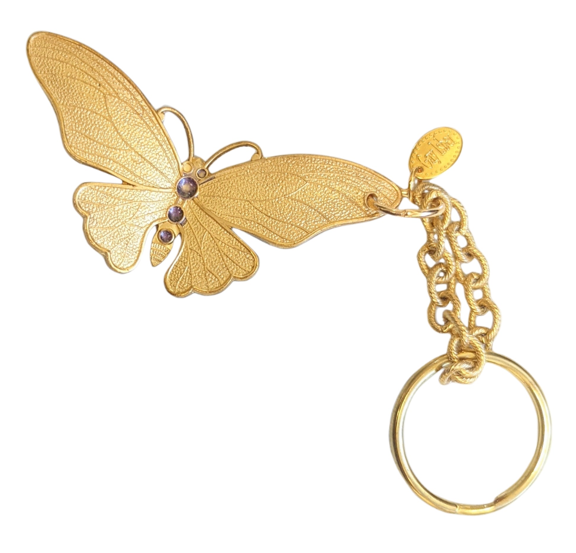 Butterfly Key Chain USA 100% Brass Gay Isber Gift Bag-Gay Isber Designs