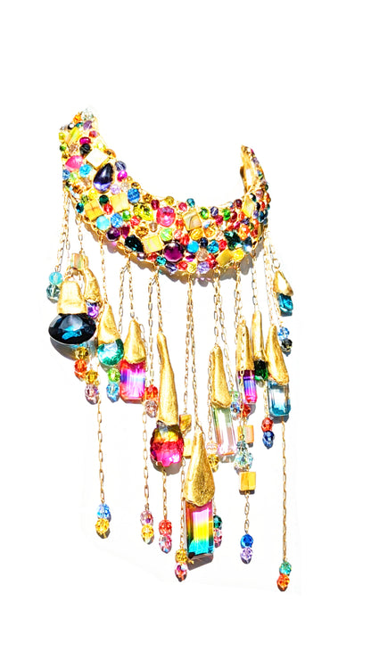 Rainbow Sugar Necklace Lab-Made Gems Swarovski Gay Isber WOW Colorful-Gay Isber Designs