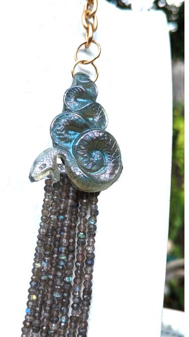 Labradorite Resin Snake 7 Strands Necklace Unisex Gay Isber 1 of 1 Free Ship-Gay Isber Designs